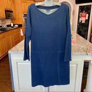 J.Jill Large Tall Denim Faux Wrap Dress